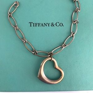 Tiffany & Co Open Heart Charm Bracelet